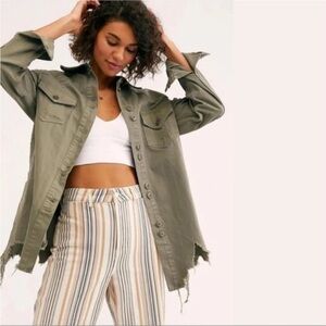 Free People moonchild denim shirt jacket